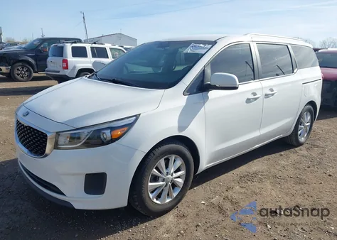 2016 Kia Sedona Lx из США, поврежденный, VIN KNDMB5C10G6173876